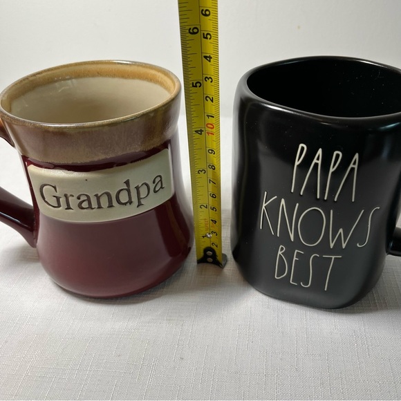 GRANDPA Coffee Mugs. Rae Dunn Black Papa & Tumbleweed Grandpa - Picture 5 of 7